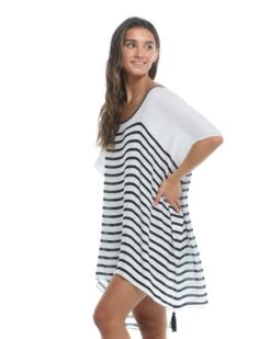 Ajana Cover-Up Dress - Black -HYN Swimwear Shop 39456622 368Side