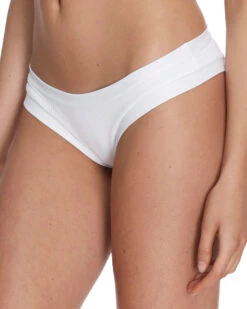 Ibiza Audrey Low-Rise Bikini Bottom - White -HYN Swimwear Shop 3946948 056 ibiza audrey swim bottom side close