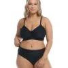 Smoothies Drew Plus Size Bikini Top - Black