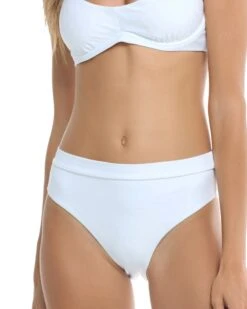 Smoothies Marlee High-Waist Bikini Bottom - Snow -HYN Swimwear Shop 39506150 285FrontDetail