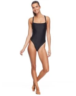 Smoothies Electra One-Piece Swimsuit - Black -HYN Swimwear Shop 39506160 068 smoothies electra one piece swimsuit black front