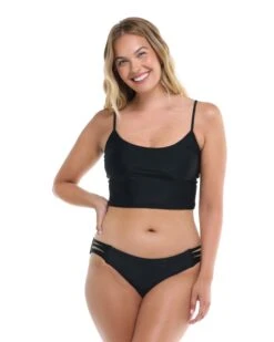 Smoothies Norah Swim Crop Top - Black