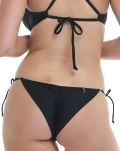 Smoothies Brasilia Side-Tie Bikini Bottom - Black -HYN Swimwear Shop 3950628 068BackDetail