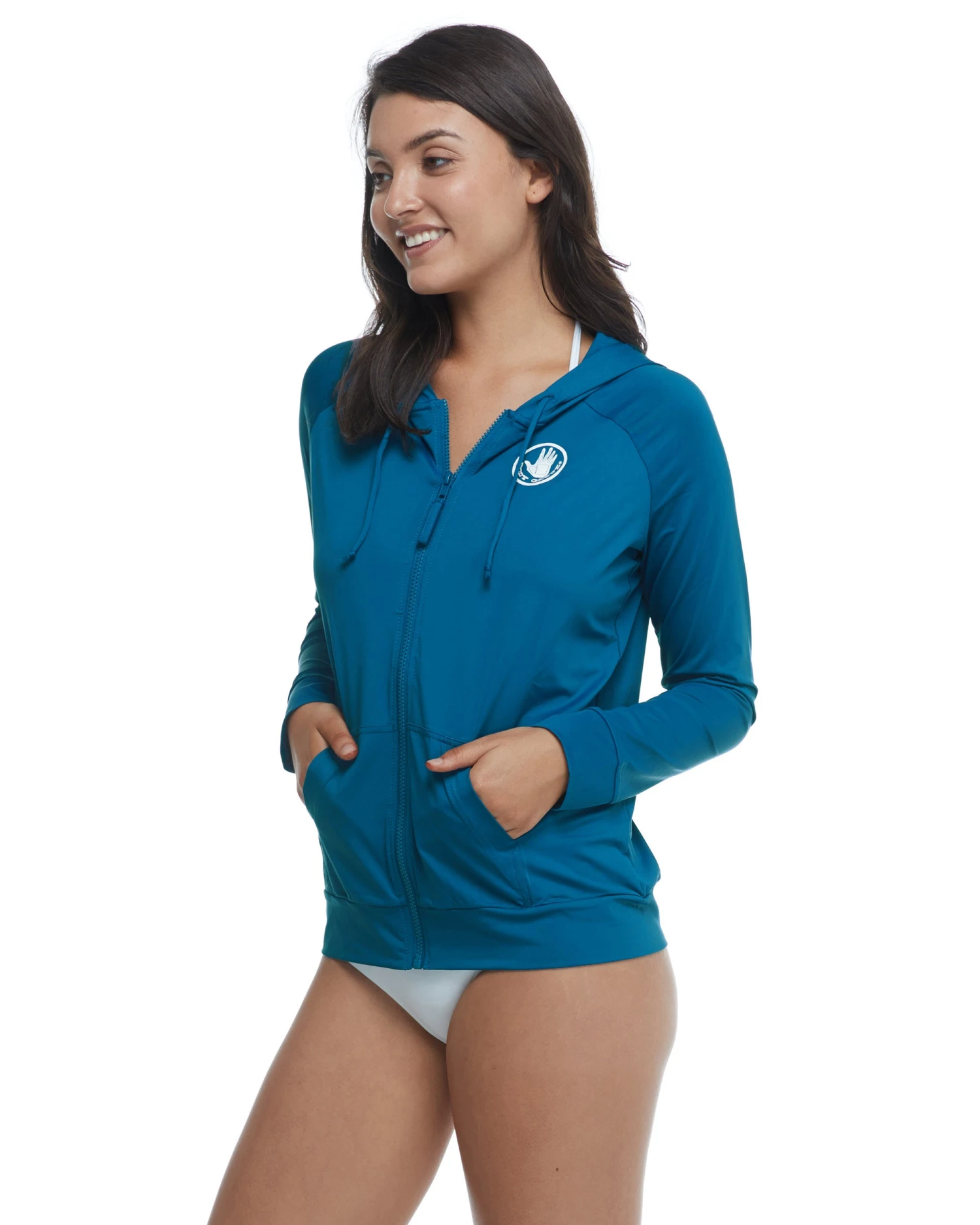 Smoothies Adeline Zip-Up Sun-Protection Hoodie - Prussian 3 Smoothies Adeline Zip-Up Sun-Protection Hoodie - Prussian - Image 3