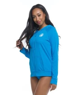 Smoothies Adeline UPF 50+ Sun Zip-Up Hoodie - Coastal -HYN Swimwear Shop 39506695 098Side