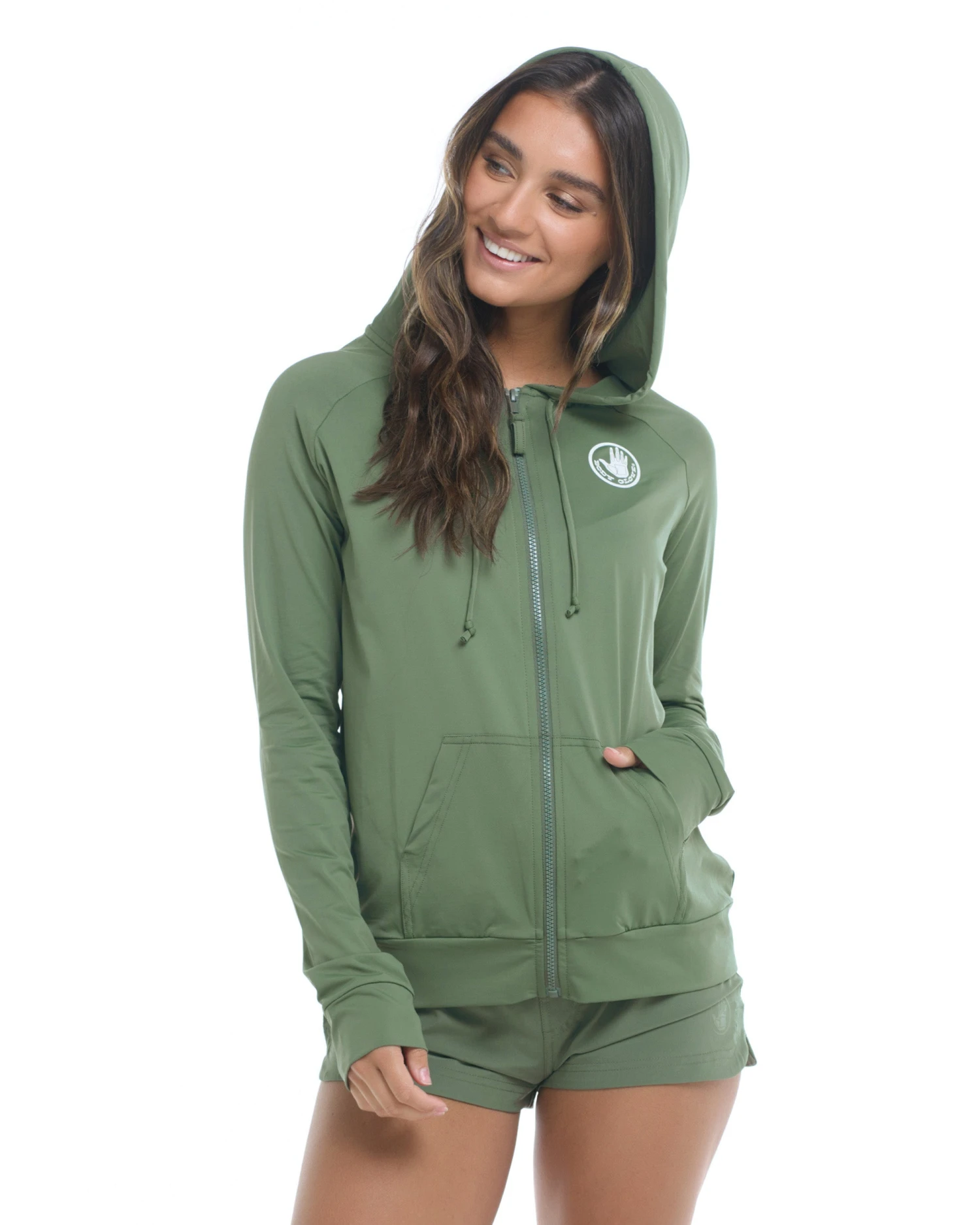 Smoothies Adeline Zip-Up Sun-Protection Hoodie - Cactus 1 Smoothies Adeline Zip-Up Sun-Protection Hoodie - Cactus