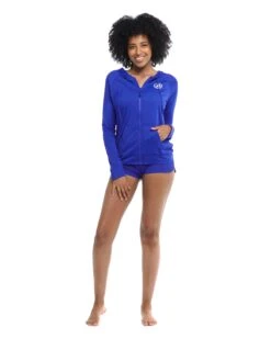 Smoothies Adeline UPF 50+ Sun Zip-Up Hoodie - Nightlife -HYN Swimwear Shop 39506695 630FrontFullBody