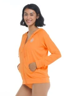 Smoothies Adeline Zip-Up Sun Protection - Loquat -HYN Swimwear Shop 39506695 647Side