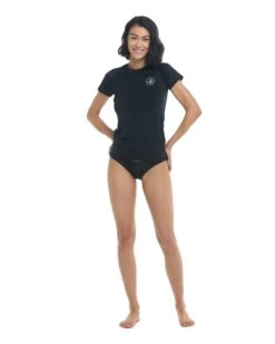 Smoothies In Motion Rash Guard - Black 6 Smoothies In Motion Rash Guard - Black -HYN Swimwear Shop 39506740A 068FrontFullBody