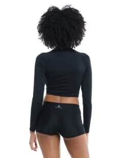 Smoothies Let It Be Cross-Over Rash Guard - Black -HYN Swimwear Shop 39506744 068Back