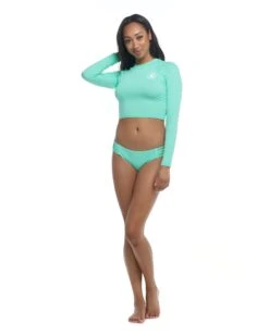 Smoothies Let It Be Cross-Over Rash Guard - Sea Mist