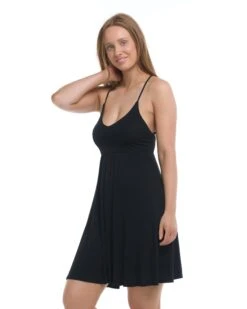 Ivy Cover-Up Dress - Black -HYN Swimwear Shop 39522621 068Side