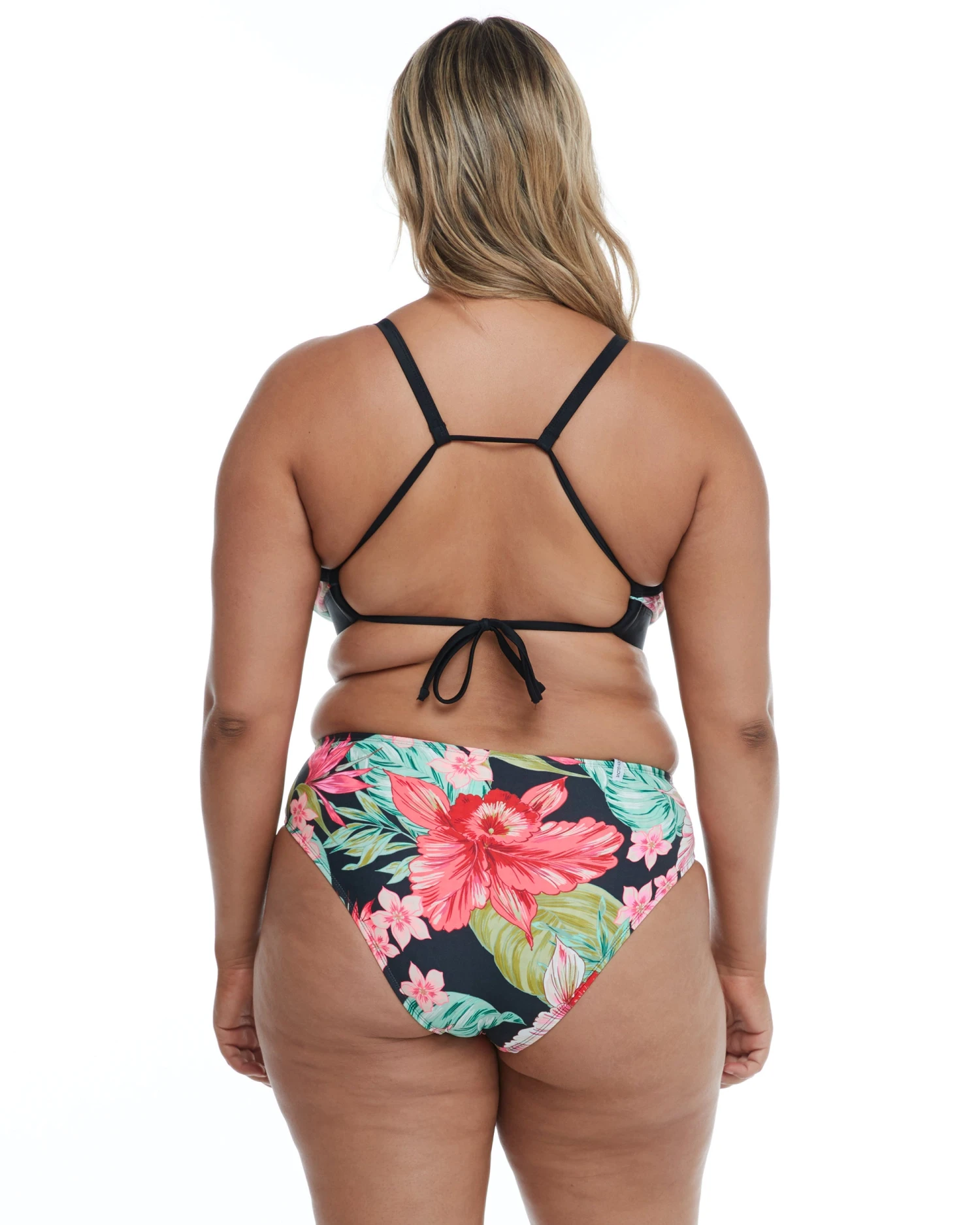 Isla Foca Plus Size Drew Fixed Triangle Bikini Top - Black 2 Isla Foca Plus Size Drew Fixed Triangle Bikini Top - Black - Image 2