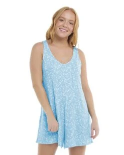 Flowery Skies Irina Romper - Baby Blue