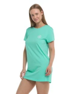Brielle T-Shirt Dress - Seamist Heather -HYN Swimwear Shop 39538625 276HSide