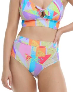 Colorbox Twiggy High-Waist Bikini Bottom - Multi -HYN Swimwear Shop 39588156 300FrontDetail