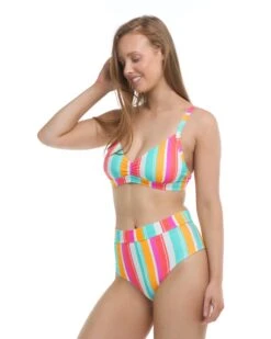 Firenze Drew D-F Cup Swim Top - Multi -HYN Swimwear Shop 39590128D 300Side