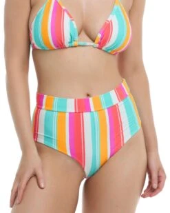 Firenze Twiggy High-Waist Bikini Bottom - Multi 7 Firenze Twiggy High-Waist Bikini Bottom - Multi -HYN Swimwear Shop 39590156 300FrontDetail