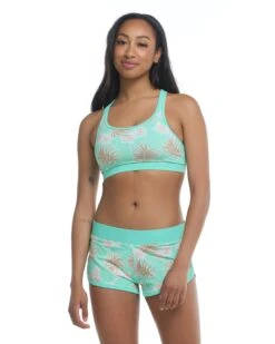 Wahine Equalizer Medium Support Cross-Over Sports Bra - Crystal -HYN Swimwear Shop 39592706 962Front