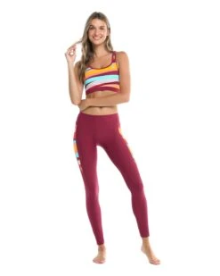 New Wave Aloha Legging - Sangria