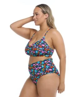 Vivid Field Ruth Plus Size Triangle Bikini Top - Indigo -HYN Swimwear Shop 39600226X 380Side