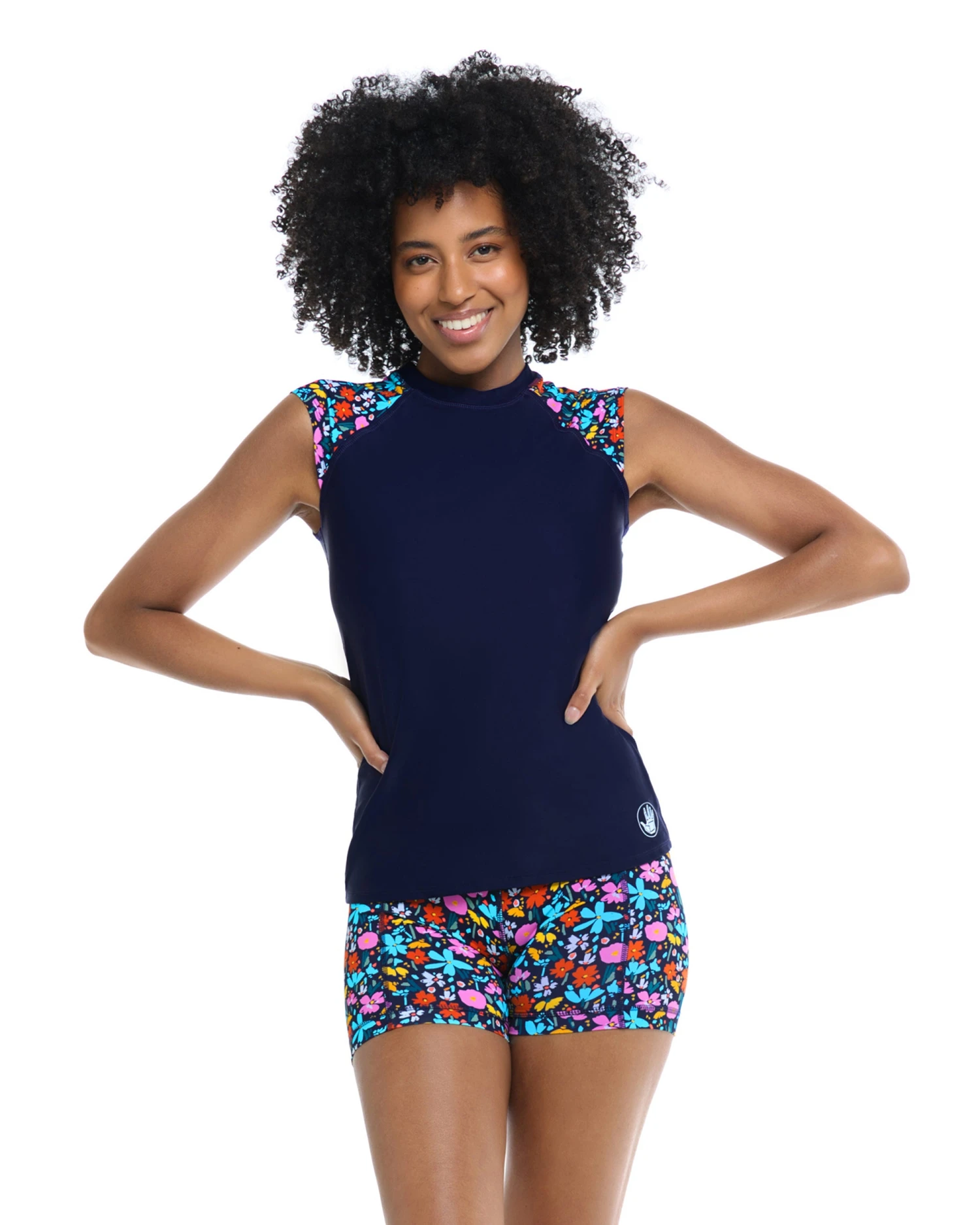 Vivid Field Exhale Cross-Over Rash Guard - Indigo 4 Vivid Field Exhale Cross-Over Rash Guard - Indigo - Image 4