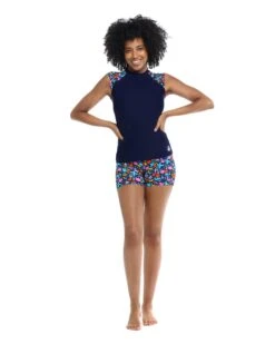 Vivid Field Exhale Cross-Over Rash Guard - Indigo 7 Vivid Field Exhale Cross-Over Rash Guard - Indigo -HYN Swimwear Shop 39600745 380FrontFullBody