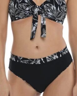 Jubilee Reversible Marlee High-Waist Bikini Bottom - Black 9 Jubilee Reversible Marlee High-Waist Bikini Bottom - Black -HYN Swimwear Shop 396022150 368Front
