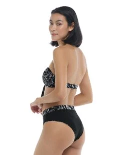 Jubilee Reversible Marlee High-Waist Bikini Bottom - Black