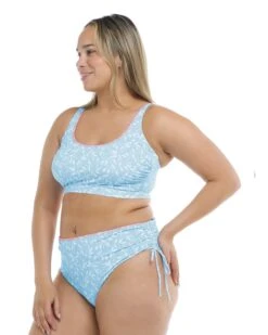 Flowery Skies Amore Plus Size Bikini Top - Baby Blue -HYN Swimwear Shop 39604319X 414Side