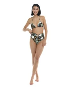 Inflorescence Dita Triangle Top - Black -HYN Swimwear Shop 3960500 368Front