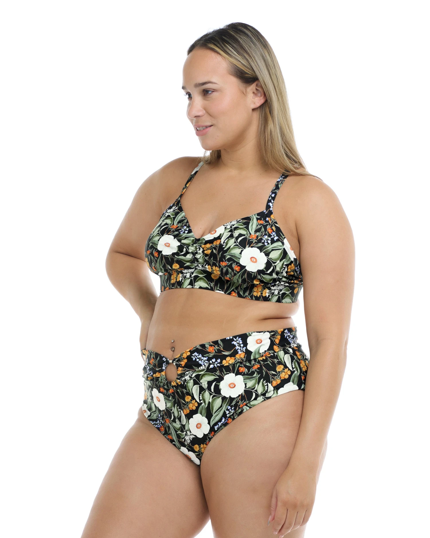 Inflorescence Drew Plus Size Bikini Top - Black 4 Inflorescence Drew Plus Size Bikini Top - Black - Image 4