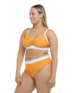 Ripple Drew Plus Size Swim Top - Yellow -HYN Swimwear Shop 39606128X 310Side