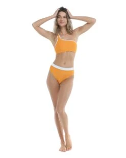 Ripple Malia One-Shoulder Swim Top - Yellow -HYN Swimwear Shop 39606208 310Front