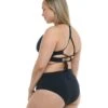 Constellation Marlee Plus Size High-Waist Bikini Bottom - Black