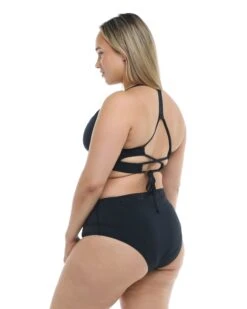Constellation Marlee Plus Size High-Waist Bikini Bottom - Black
