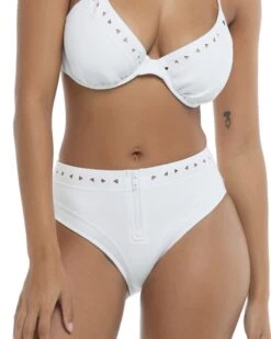 Constellation Marlee High-Waist Bikini Bottom - Snow 6 Constellation Marlee High-Waist Bikini Bottom - Snow -HYN Swimwear Shop 39607150 285Front