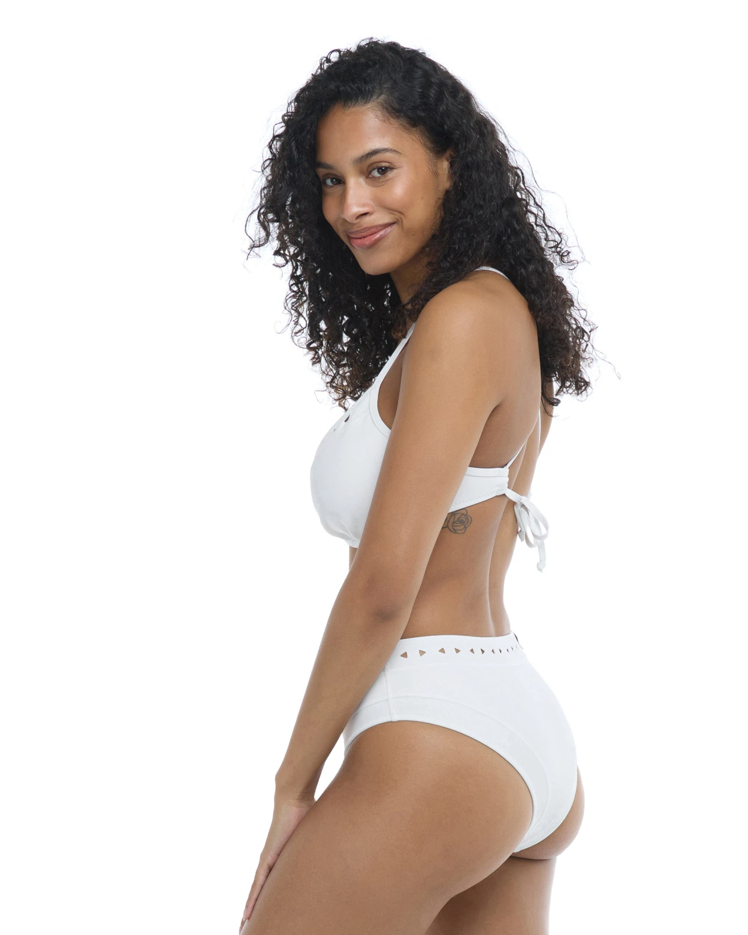 Constellation Marlee High-Waist Bikini Bottom - Snow 1 Constellation Marlee High-Waist Bikini Bottom - Snow
