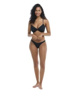Constellation Solo D-F Cup Bikini Top - Black 8 Constellation Solo D-F Cup Bikini Top - Black -HYN Swimwear Shop 3960715D 068Front
