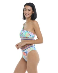 Posy Malia One-Shoulder Swim Top - Multi -HYN Swimwear Shop 39608208 300Side