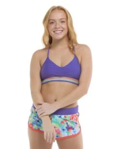 Posy Ruth Fixed Triangle Swim Top- Solid/Multi