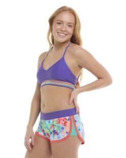 Posy Ruth Fixed Triangle Swim Top- Solid/Multi -HYN Swimwear Shop 39608226 1300Side