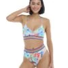 Posy Ruth Fixed Triangle Swim Top - Multi