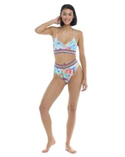 Posy Ruth Fixed Triangle Swim Top - Multi -HYN Swimwear Shop 39608226 300FrontFullBody