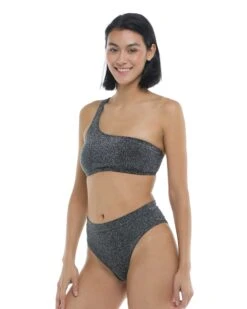 Stardust Malia One-Shoulder Swim Top - Black -HYN Swimwear Shop 39611208 068Side