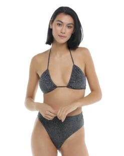 Stardust Luana Halter Slider Bikini Top - Black