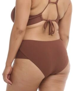 Ibiza Coco Plus Size Bikini Bottom - Brown -HYN Swimwear Shop BGW SWIM IBIZA Brown Coco X SideDetail