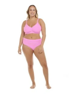 Coralie Marlee Plus Size Bikini Bottom - Unicorn -HYN Swimwear Shop BGW SWIM S22 ADD CORALIE Unicorn Marlee P Front2