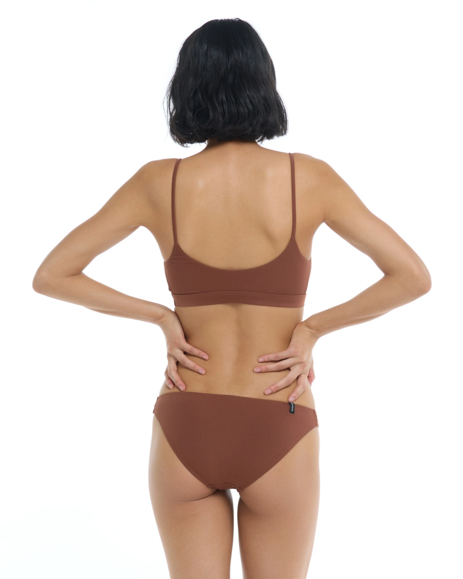 Ibiza Aro Bralette Bikini Top - Brown 2 Ibiza Aro Bralette Bikini Top - Brown - Image 2