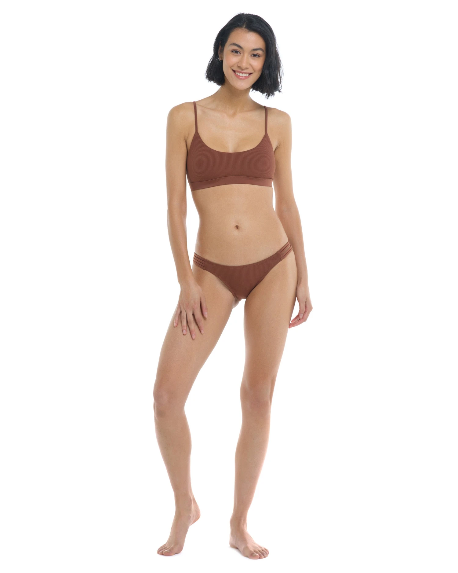 Ibiza Aro Bralette Bikini Top - Brown 3 Ibiza Aro Bralette Bikini Top - Brown - Image 3